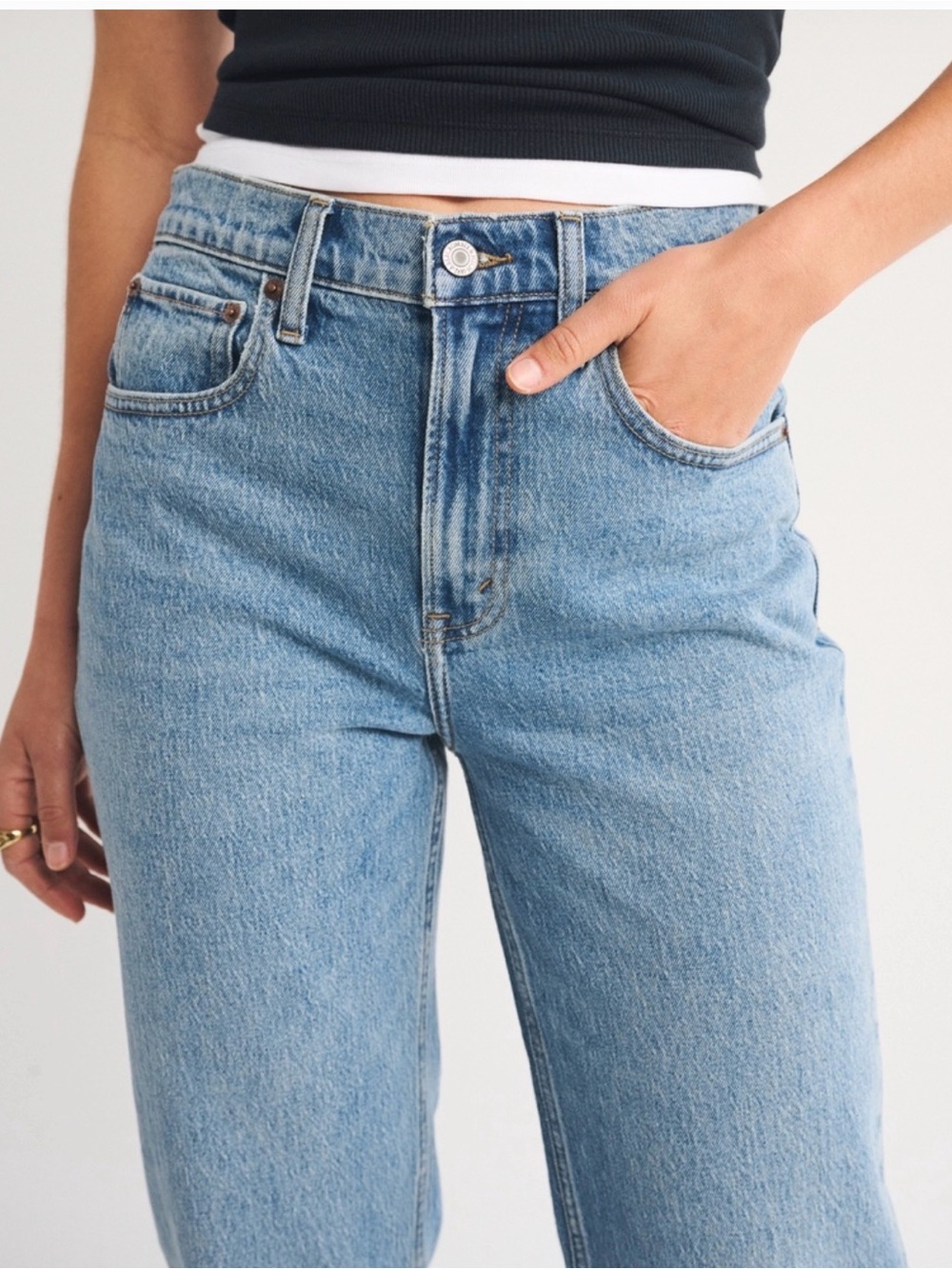 Abercrombie & Fitch 90s Relaxed High Rise Jeans 31/12 Long Tall - Picture 3 of 11